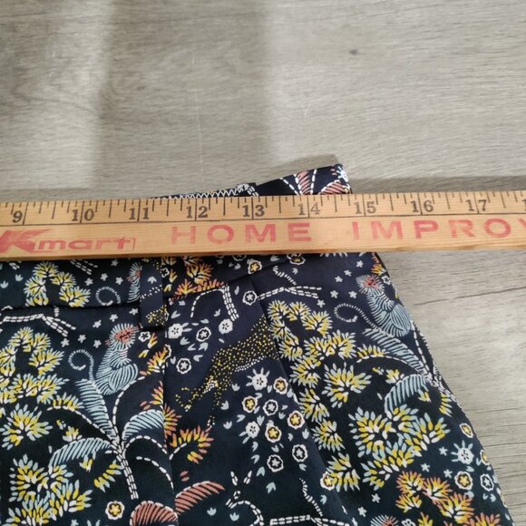 J.Crew Point Sur Jungle Floral Palazzo Pant Size 6 Navy Crepe Wide Leg - Picture 7 of 9